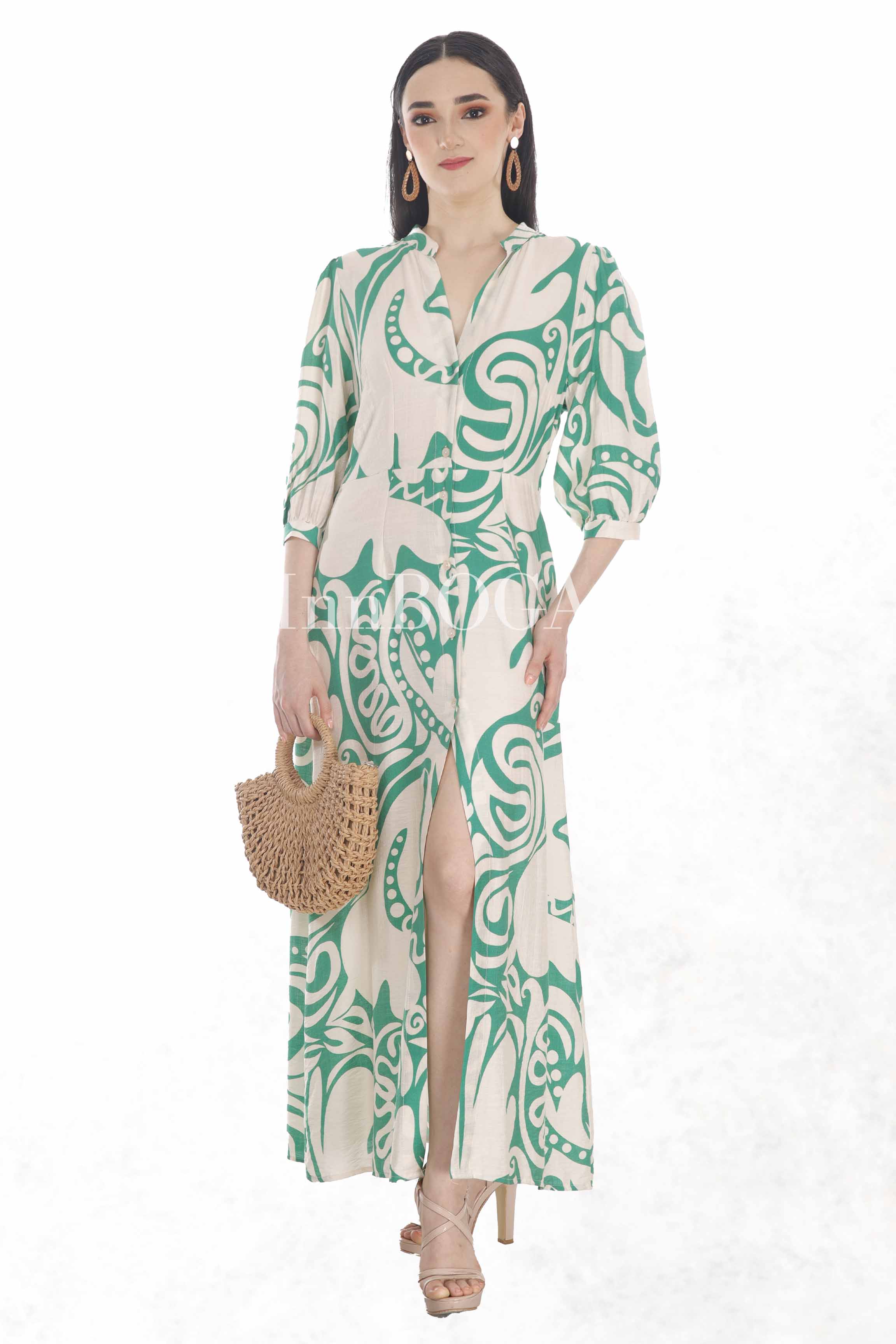 Vestido shell green