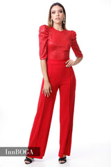 JUMPSUIT RED SEQUIN