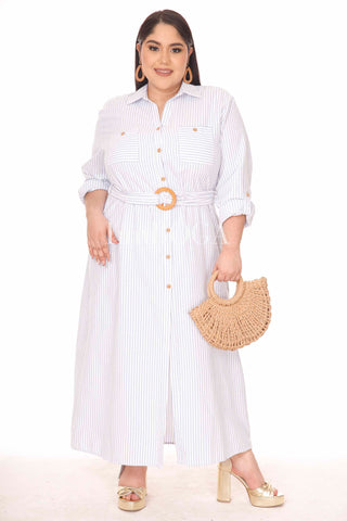 VESTIDO STRIPES LINO