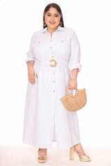 VESTIDO STRIPES LINO