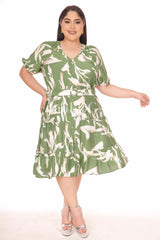 VESTIDO MIDI BELT GREEN