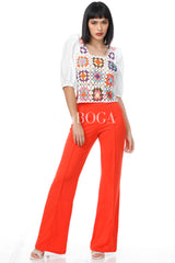 PANTALON ALTE NARANJA