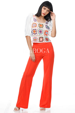 PANTALON ALTE NARANJA